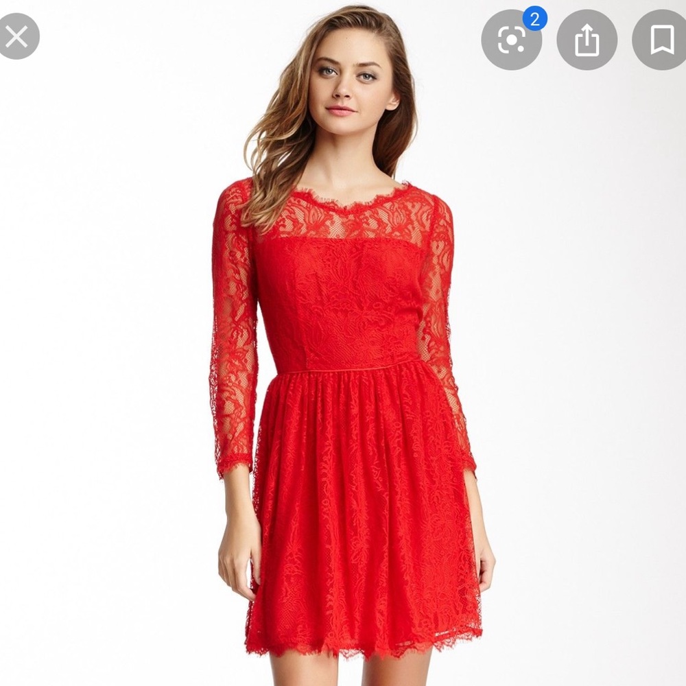 Juicy Couture Delicate Red Lace Dress